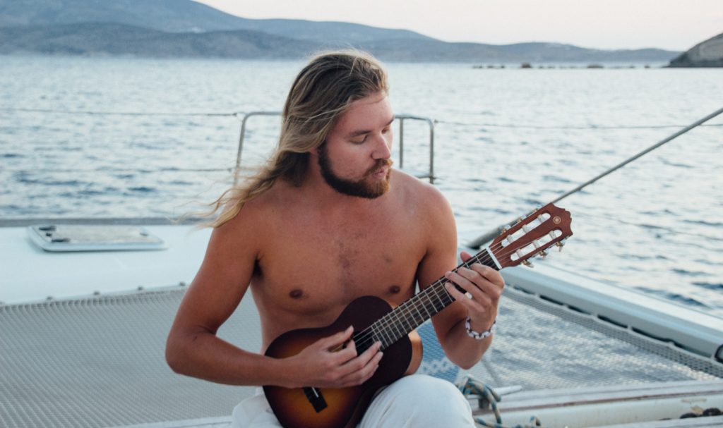 Ian giving us a concert and sharing his brilliant music at sunset